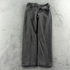 Levis 501 Jeans Womens 25x26 Black Faded High Rise Straight Button Fly Denim